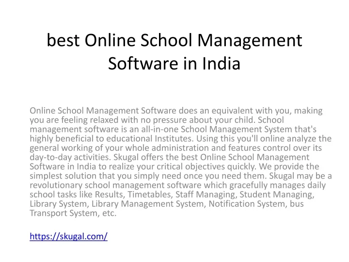 best online school management software in india