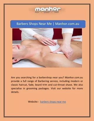 barbers shops near me manhor com au