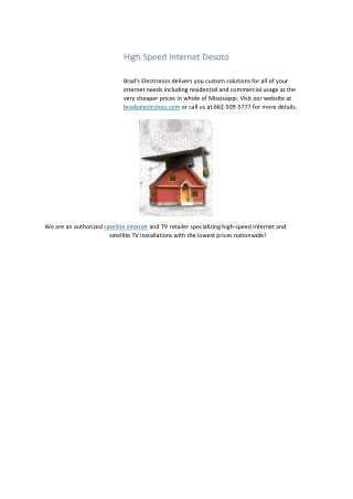 high speed internet desoto brad s electronics
