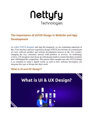 The Importance of UI UX Design in Website and App Development