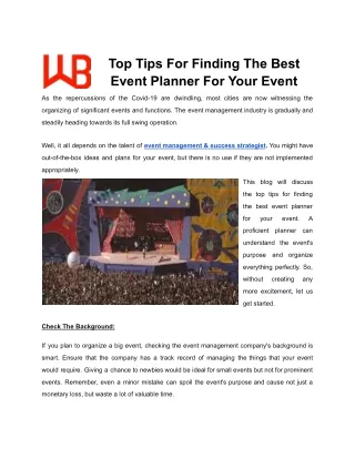 Best Event Management & Success Strategist - Bart Whitaker