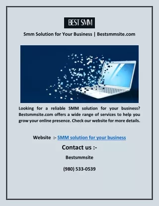 Smm Solution for Your Business  Bestsmmsite