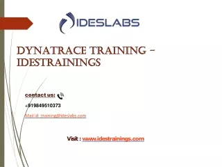 dynatrace training dynatrace training