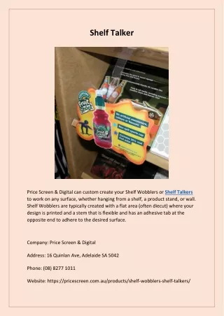 Shelf Talker