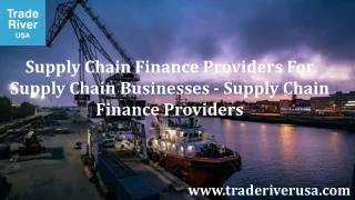Supply Chain Finance Providers