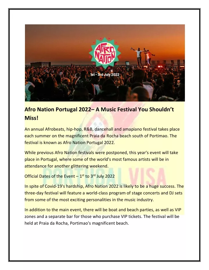 afro nation portugal 2022 a music festival