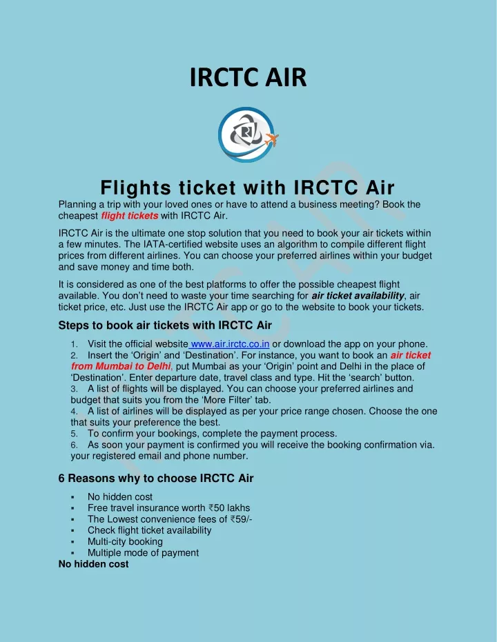 irctc air