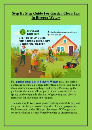 Step By Step Guide For Garden Clean Ups In Biggera Waters