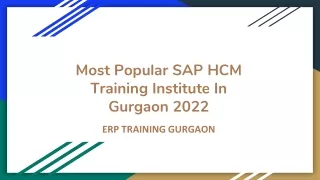 most popular sap hcm training institute in gurgaon 2022