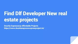 find dlf developer new real estate projects
