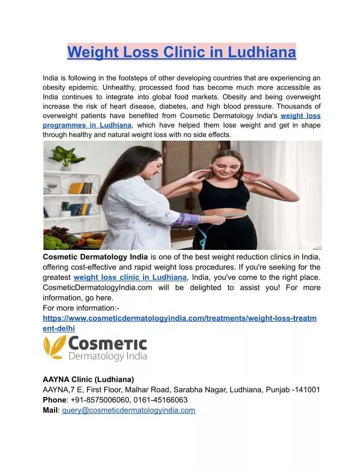 weight loss clinic in ludhiana