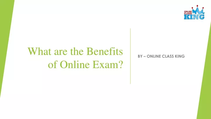 what are the benefits of online exam