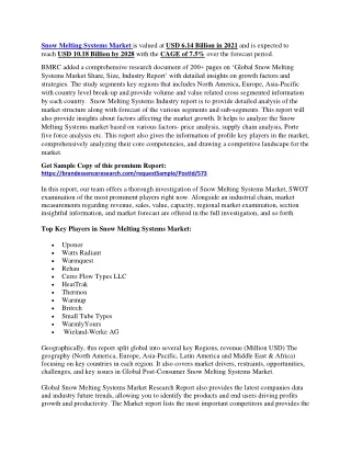 snow melting systems market is valued