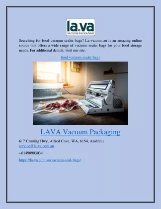 Food Vacuum Sealer Bags La-va.com.au