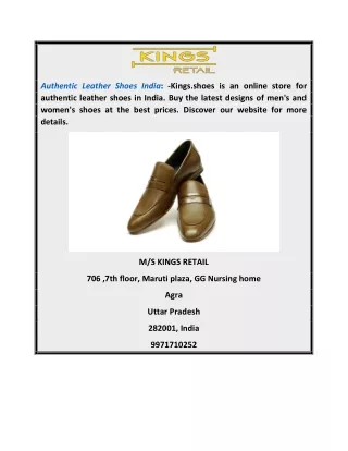 Authentic Leather Shoes India | Kings.shoes