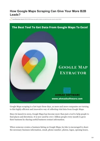 how google maps scraping can give your more
