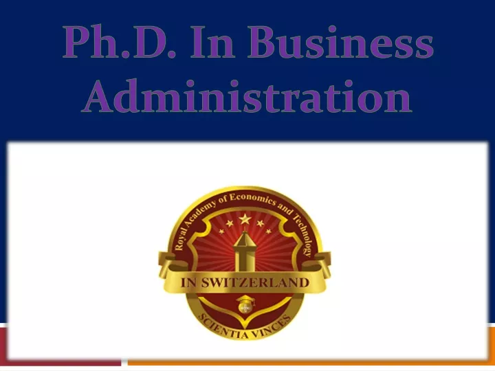 ph d in business administration