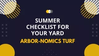 Summer Checklist For Your Yard