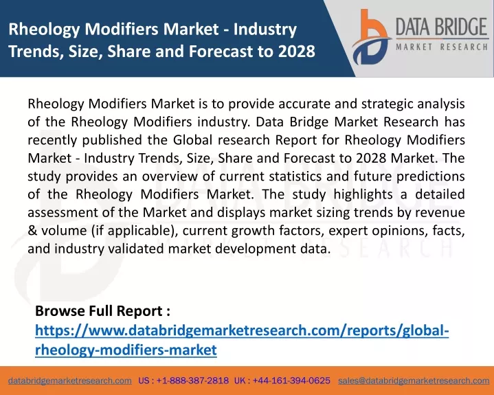 rheology modifiers market industry trends size