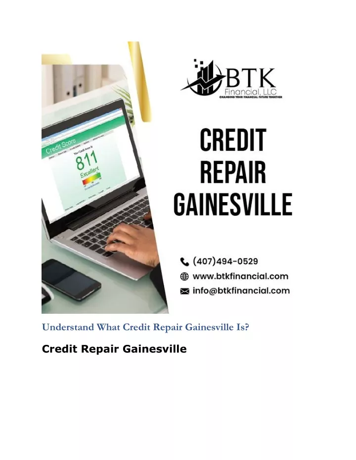 understand what credit repair gainesville is