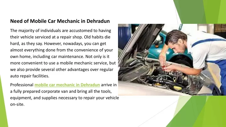 need of mobile car mechanic in dehradun