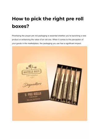 How to pick the right pre roll boxes_