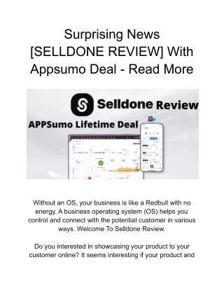 surprising news selldone review with appsumo deal