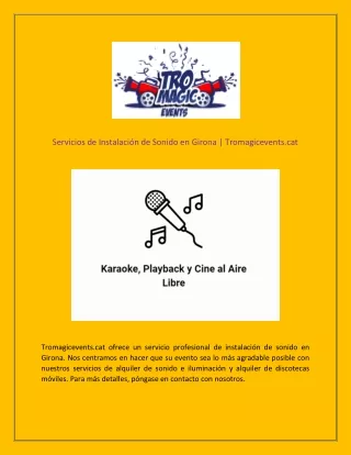 Servicios de Instalación de Sonido en Girona