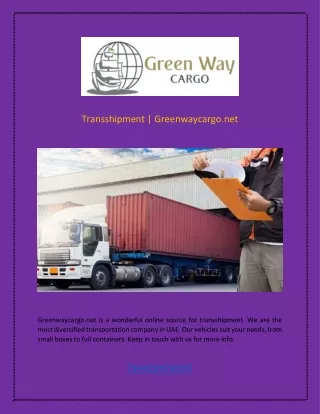 transshipment greenwaycargo net