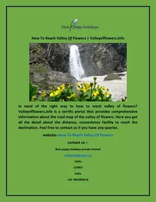 How To Reach Valley Of Flowers