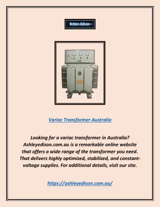 variac transformer australia