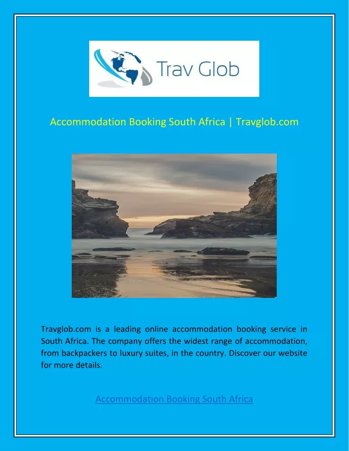 accommodation booking south africa travglob com