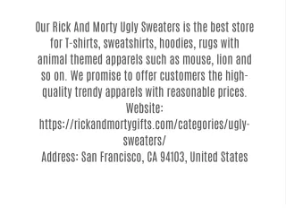 Rick And Morty Ugly Sweaters