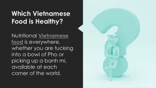 Which Vietnamese Food is Healthy