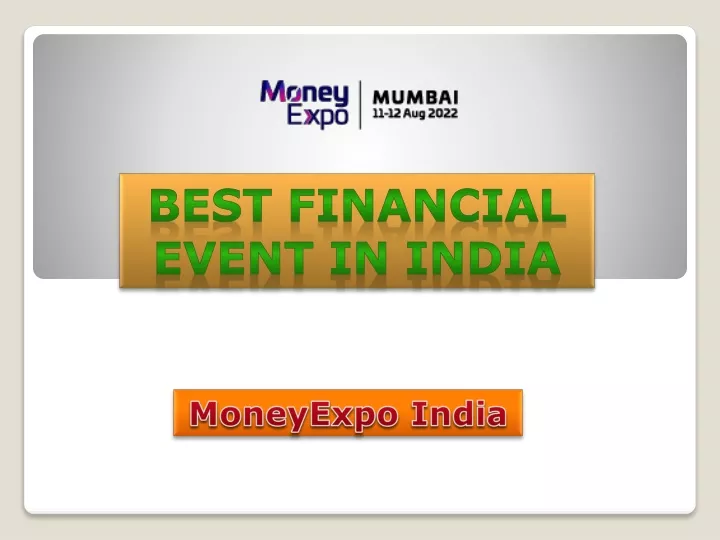 best financial event in india