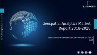 geospatial analytics market report 2018 2028
