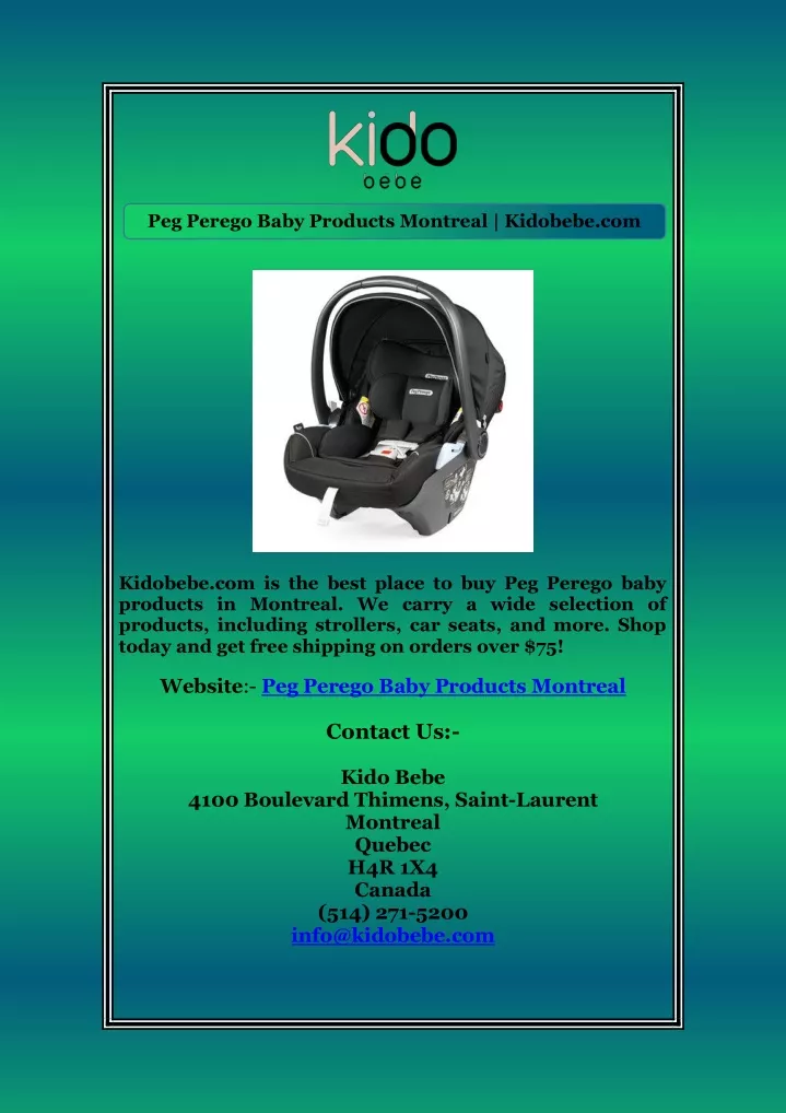 peg perego baby products montreal kidobebe com