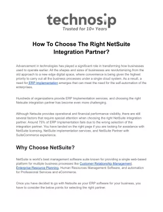 how to choose the right netsuite integration