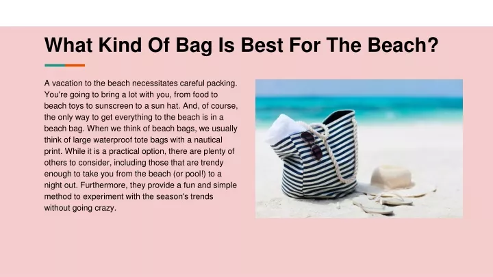 what kind of bag is best for the beach