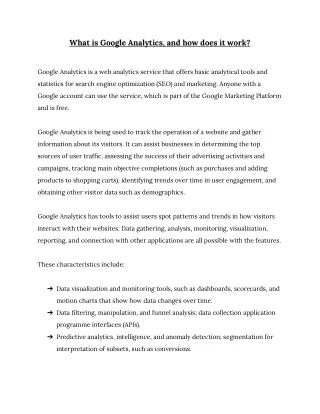 what is google analytics and how does it work