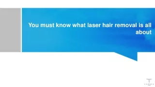 You must know what laser hair removal is all about