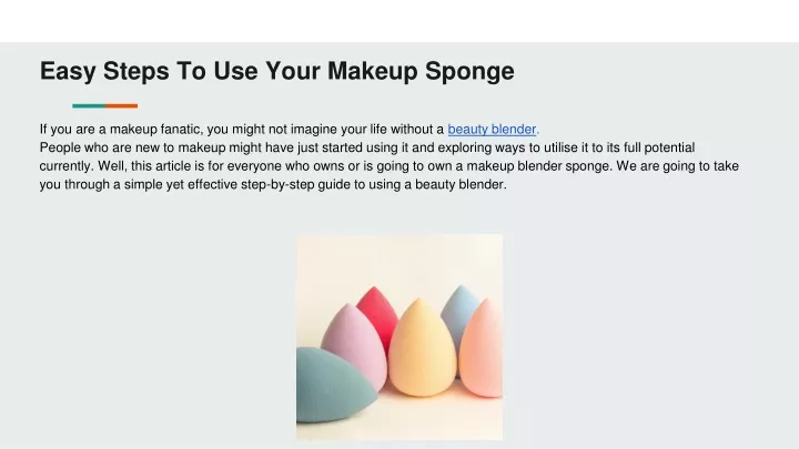 easy steps to use your makeup sponge