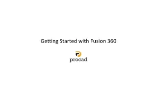 Getting started with Fusion 360