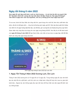 Ngay tot thang 6 nam 2022