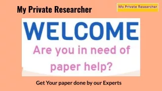 Help in writing research paper | myprivateresearcher