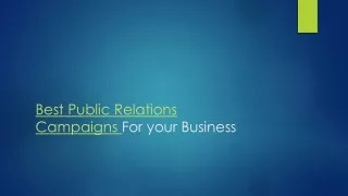 CHARETTE - Best Public Relations Campaigns For your Business