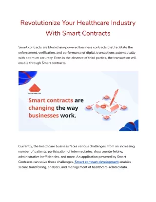 revolutionize your healthcare industry with smart