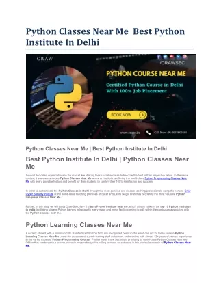 python classes near me best python institute