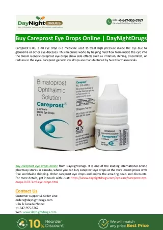 Buy Careprost Eye Drops