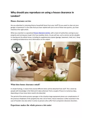 why should you reproduce on using a house